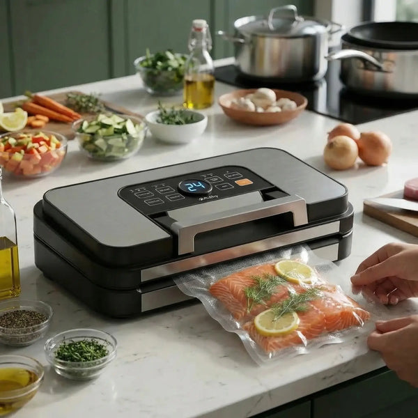 Food vacuum sealer for individuals double sealing