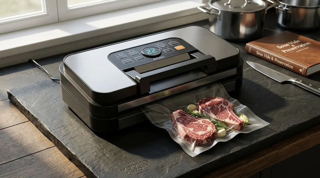 Double Welding vacuum sealer that vacuum seals meat