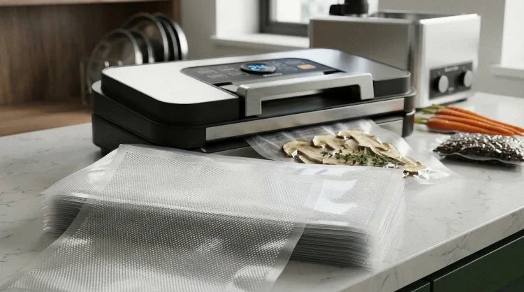 Embossed vacuum bags
