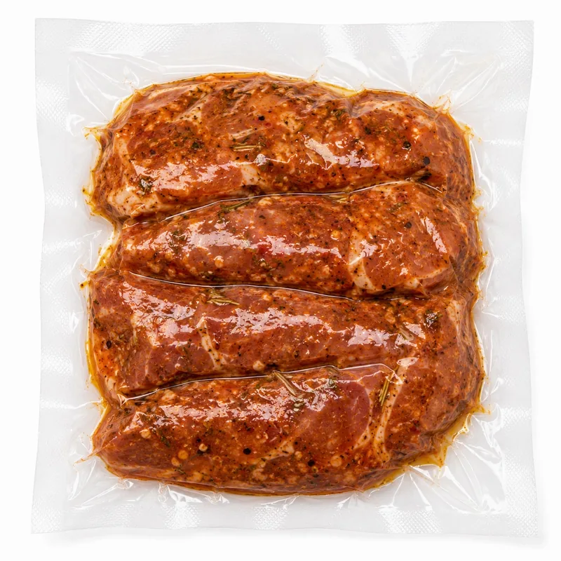 Marinated meats conditionnées sous vide